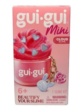 (1) Gui Gui Mini Slime Kit “Cloud” ASMR Sensory Keychain Phone Clip Collectible